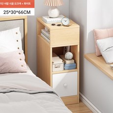 틈새수납장 미니 침실 사이드 옆 협탁 침대, 1서랍 25cm 컨트리오크
