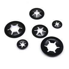 외부 서클립 자동 잠금 고정 클립 푸시 온 베어링 스냅 링 와셔, 1. black 65mn steel