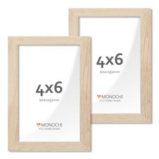 모노치 PVC 프레임 홈 인테리어 액자 4x6, 2개, 연우드