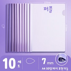 오피스프렌즈 그라데이션 쫄대 파일 10개 세트, 퍼플