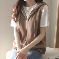 女款連帽背心外套 j264