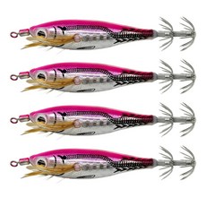 청춘어락 서해싹쓸이 레이저 왕눈이 쭈꾸미 갑오징어 에기, 핑크, 4개, 6g