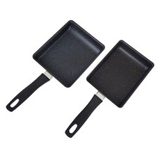 독일 큐벨리 카본스틸 IH 인덕션 사각 계란말이팬 2종 (중+소), 중(195 x 165 mm),  소(195 x 145 mm), 2개