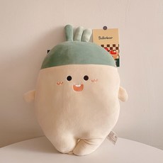 抱枕 沙發靠墊 午睡枕 生日禮物 交換禮物 可愛創意, 【地三鮮抱枕】白蘿蔔,約35cm