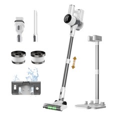 [신제품] 틴도우 차이슨 무선 청소기 BLDC 흡입력 좋은 진공청소기+거치대+물걸레 키트, 화이트