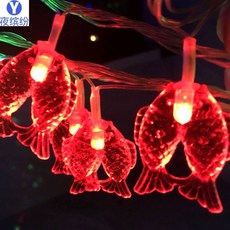 캠핑장 크리스마스알전구 반투명 쇼윈도 트리 벽면, 빨간색, 태양열 물고기자리 5m 20m 조명