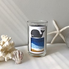 DIY KIT 고래 샌드캔들 만들기키트 ( 그레이 & 화이트쟈스민 ), 1개