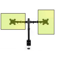 Shipshape 회전식 조절 가능한 듀얼 모니터 암 거치대, 1개, 블랙 컬러