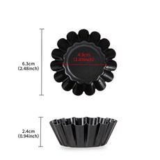 미니 빵 틀 베이킹 식빵 타르트틀 세트 접시 빵틀 조개 12구, B. 달걀 타르트 곰팡이 2.5인치 6개