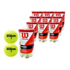 윌슨 챔피언쉽 테니스볼 경기용 시합구 10캔, 라임, 10개