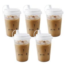 하니생활용품 다회용컵, 500ml, 5개