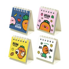 2026 당근친구들 쪼꼬미 달력, 8개, 혼합색상