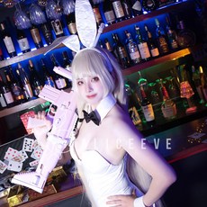 공단 토끼 머리띠, White 화이트