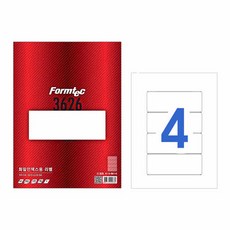 화일인덱스용 라벨(4칸/100매/LS-3626/폼텍), ⊙감사합니다⊙