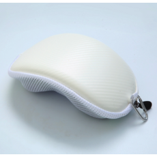 滑雪鏡收納盒，堅固耐用輕巧便攜，防水防刮滑雪配件, 白弧皮網包, 1個