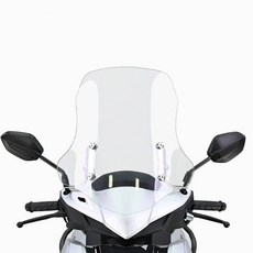 혼다 슈퍼커브 125 C125 튜닝 윈드스크린 숏 파츠 바이저 부품 아사히 순정, F. 투명색 45CM 검정색 테두리 포함