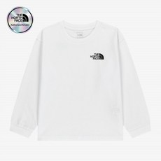 국내매장품 노스페이스 THE NORTH FACE 키즈 고 투 긴팔 티 NT7TS01S WHT