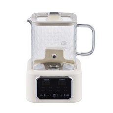 凱琦家居 KBE850 全高硼矽玻璃多段養生燉煮花茶壺, 1個, 1L