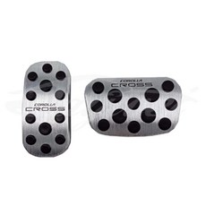 捷威 TOYOTA 豐田油門踏板煞車踏板 防滑車內裝飾, 銀