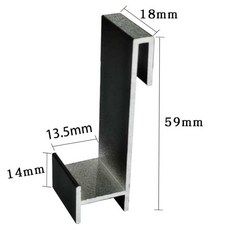 타일 진열 후크 전시 클립 고리 걸이 10개 스틸, 1개, 알루미늄 중간 18mm 폭