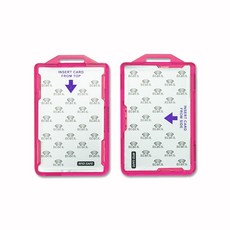 GSA FIPS 201 認證 RFID 安全證件套, 透明粉, 1個