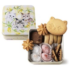 DADACA 貓咪造型餅乾鐵盒 Mini Friends款 18入組, 1盒