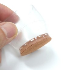 원형 투명 의자 발커버 다리커버 소음방지 패드 테이블 식탁 다리 도토리 체어슈즈 캡 16, 16개, Small(17~21mm)
