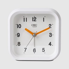 OWC시계 이지라이프 조명 알람 무소음 탁상시계 화이트 OT1636W