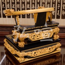 弘喧 仿黑檀入檜木 龍椅 神明椅 實木精雕