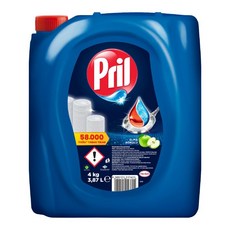 德國 Pril 濃縮高效洗碗精 超濃縮高效能 護手配方, 1個, 蘋果3868ML (業務用大容量補充瓶)