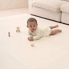 비엔메이드 디어 PVC 거실 층간소음 아기 유아 놀이방매트, 오트밀샌드
