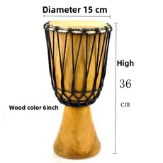 양가죽 젬베 드럼 전문 어린이 초보자용 아프리카 솔리드 탬버린 성인용 휴대용 타악기, 06 Burlywood 6 Inch