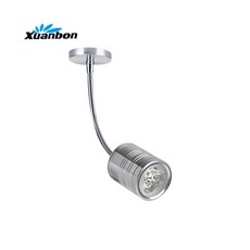 호환 클립 LED 테이블 책상 램프 독서 조명 360 도 조정 AC85-265V EU 미국 플러그 3W 5W, 01 Cold white 6000K, 01 Silver, 01 3W Dimmable