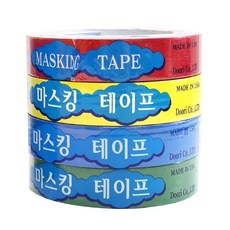 마스킹 테이프 USA 25mm x 40m, 노랑색, 5개