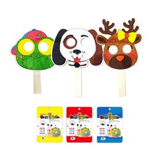 토단 우드 역할놀이 클레이 동물가면 만들기 5인 세트, 개구리