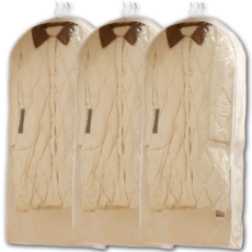 샵리빙 부피감소 2단 잠금 옷걸이형 압축커버 압축팩, 1세트, 3개입