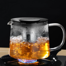 아마폴라 직화 내열 유리 주전자 티포트 티팟 1.5L, 1개, 1500ml, 투명
