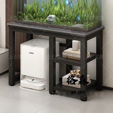 【格森】魚缸架專用加粗桌腿置物架 - 單層掃地機器人底座/打印機桌, 1個, 尺寸支持定製【超強承重】,單層-板材款【多色可選 顏色備註】