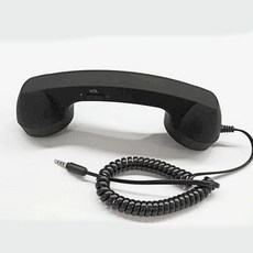 레트로 수화기 핸드셋 마이크조절 전화기, 블랙 버튼 포함