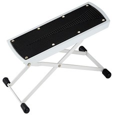 기타 발판 페달 직접 판매 클래식 접이식 6 위치 조정 가능한 휴대용 금속 미끄럼 방지, 화이트, 1개