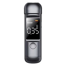 휴대용 디지털 감지기 고용량 휴대용 호흡 테스터 Alcoholtester 음주 측정기, Black, 01 Black