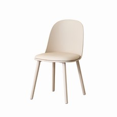 카페 인테리어 디자인 사출 플라스틱 식탁 의자, 1개, 베이지