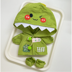 10cm 인형옷 무속성 20cm 솜인형 솜깅 아이돌 굿즈 귀여운 우비, 20cm 초록우비, 1개