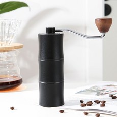 家用不鏽鋼磨芯手搖咖啡磨豆機手磨機便攜式研磨機意式咖啡機, 1個, 黑色富贵节【新款】不锈钢磨芯