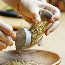 국산 수동 소금 참깨 깨갈이 그라인더 2color 수동 깨 소금 후추 통깨 깨갈이 그라인더 페퍼밀 답례품, 1개