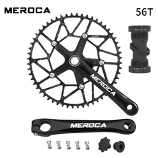 MEROCA 130BCD 접이식 자전거 크랭크셋 170mm BMX 알루미늄 합금 중공 24mm 베어링 BB 브롬톤, 02 Crank BB 56T