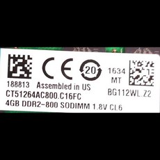 4G DDR2 800 노트북4GB
