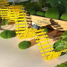 미니 울타리 화단미니울타리 귀여운소품 화분꾸미기 화분울타리미니, 옐로우