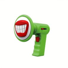 음성 변조 장난감 메가폰 스피커 다양한 사운드 효과 생일 파티 게임 의상 놀이 3세 이상 노래 연습 컴팩트 사이즈, 1개, 그린