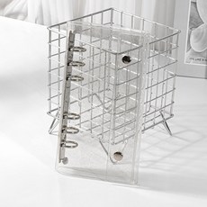 미소데이샵 A6 하프 바인더 커버 속지 미포함 투버튼, 1개, 글리터